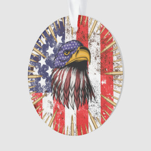 Drapeau américain vintage Aigle américaine