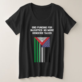 Drapeau américano-palestinien - Stop aux génocides