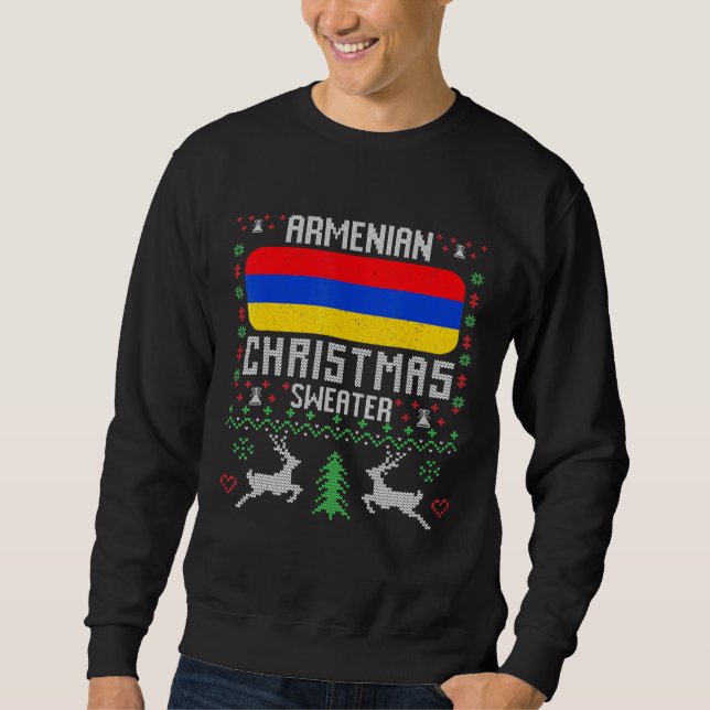 Drapeau arménien Sweat de Noël arménien (Devant)