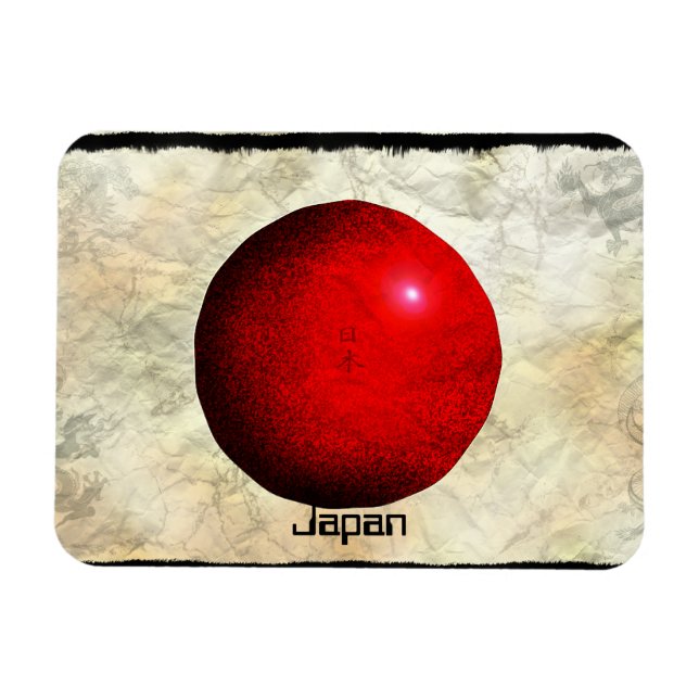 Drapeau artistique japonais Nihon Magnet (Horizontal)