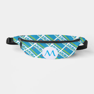 Drapeau arubais en mosaïque monogrammé 