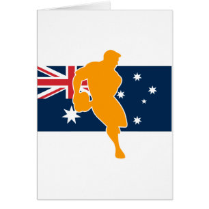 drapeau australie de joueur de rugby