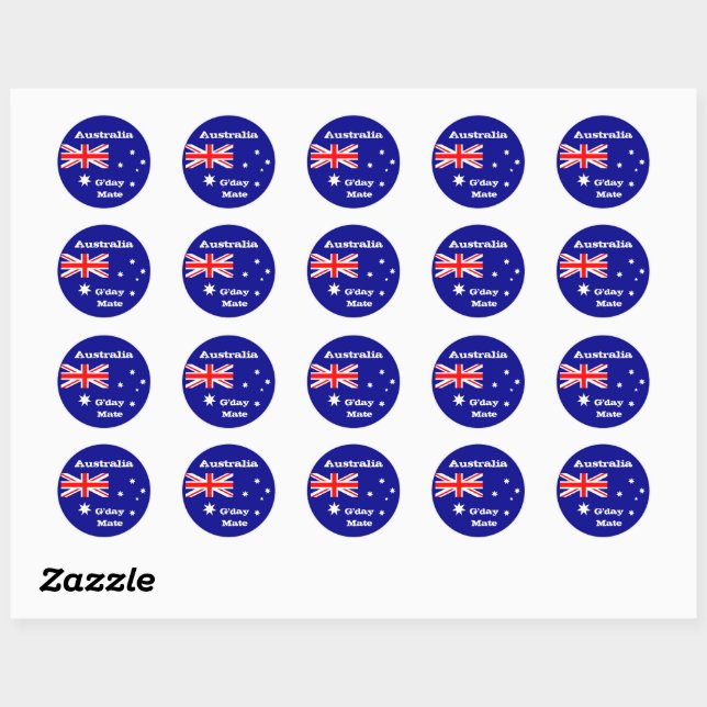 Drapeau australien & autocollant de mode australie (Feuille)