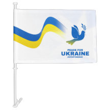 Drapeau automobile pour la paix en Ukraine