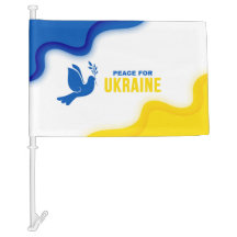 Drapeau automobile pour la paix en Ukraine