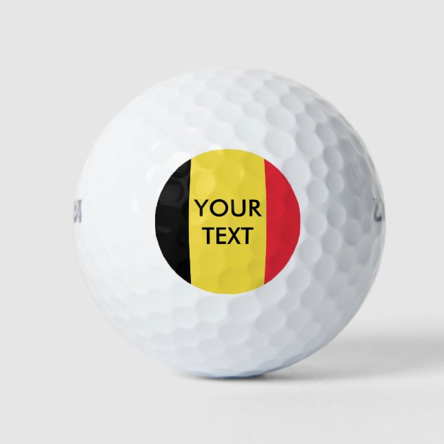 Drapeau belge jeu de balle de golf personnalisé po (Devant)