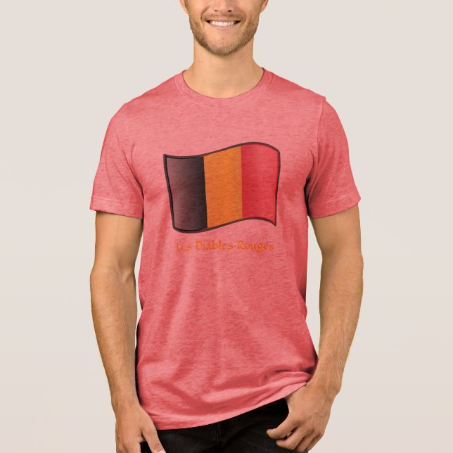 Drapeau Belge Les Diables Rouges T-Shirt (Recto)