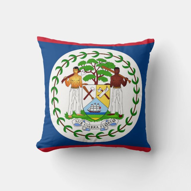Drapeau Belize Coussin américain MoJo (Recto)