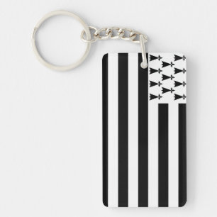 Drapeau breton (Gwenn-ha-du) Porte - clé acryliqu