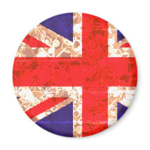 Drapeau britannique étincelant aimant Londres