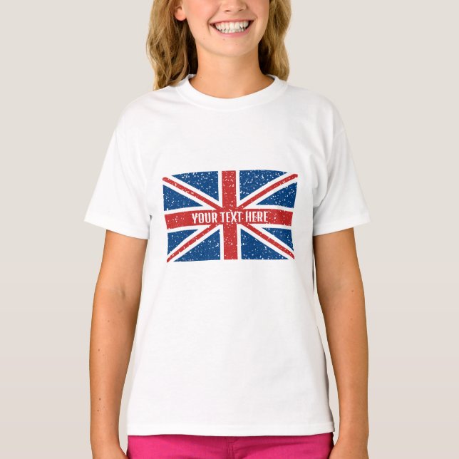 Drapeau britannique personnalisé T-Shirt (Devant)