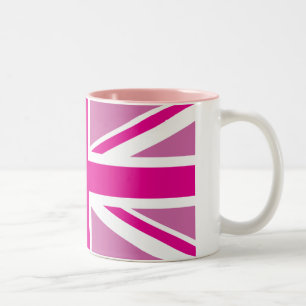 Drapeau britannique rose Union Jack Mugs à deux t