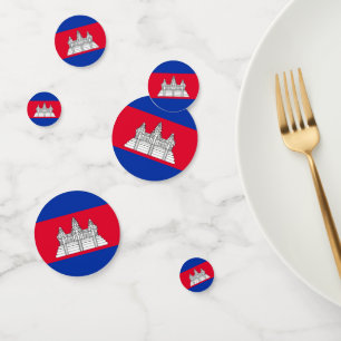 Drapeau cambodgien Table Confetti