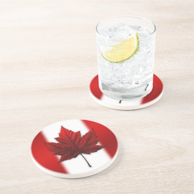 Drapeau Canada Dessous de verre souvenir Canada Ca (Côté)