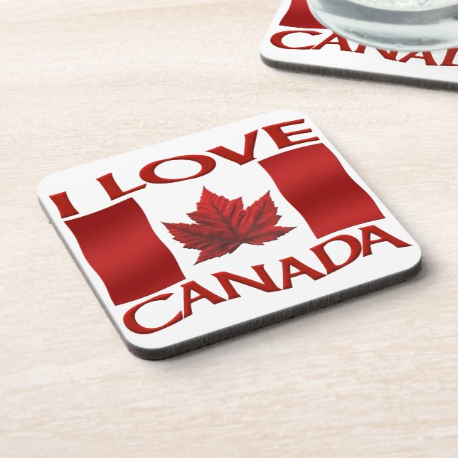 Drapeau Canada Dessous de verre souvenir personnal (Côté gauche)