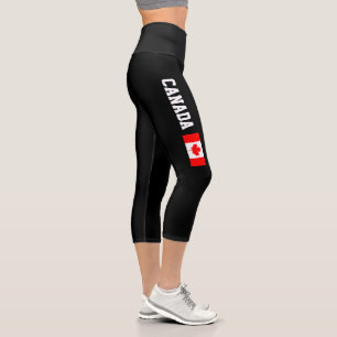 Drapeau canadien à haute taille Capri leggings