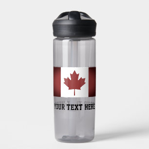 drapeau canadien bouteille d'eau en plastique pers