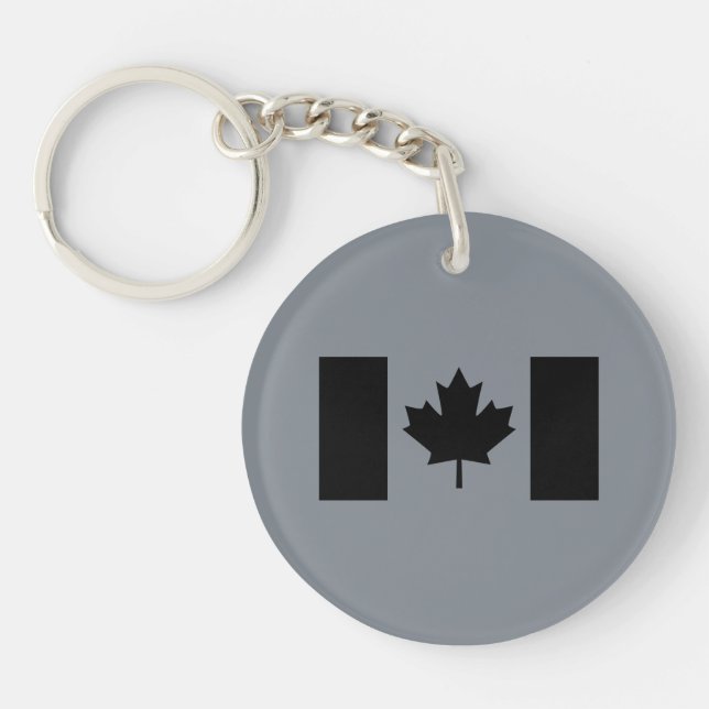 Drapeau canadien en noir (Devant)