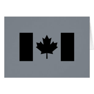 Drapeau canadien en noir