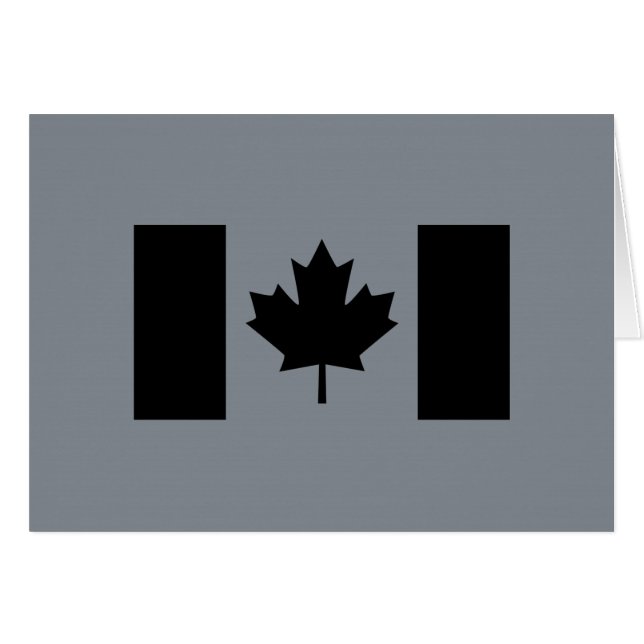 Drapeau canadien en noir (Devant horizontal)