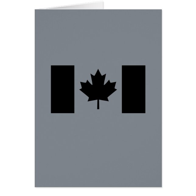 Drapeau canadien en noir (Devant)