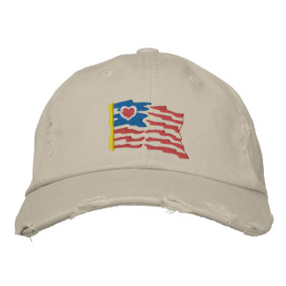 Drapeau cardiaque américain Casquette brodé