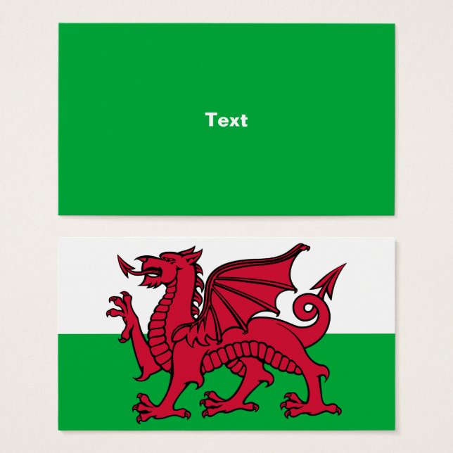 Drapeau celtique du Dragon rouge du Pays de Galles (Devant & derrière)
