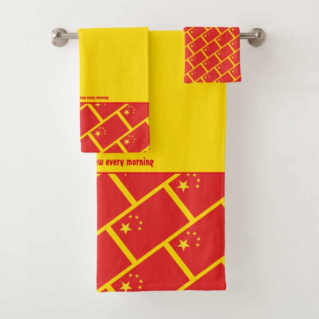 DRAPEAU CHINOIS Écriture personnalisée CHINOIS Jau (En situation)