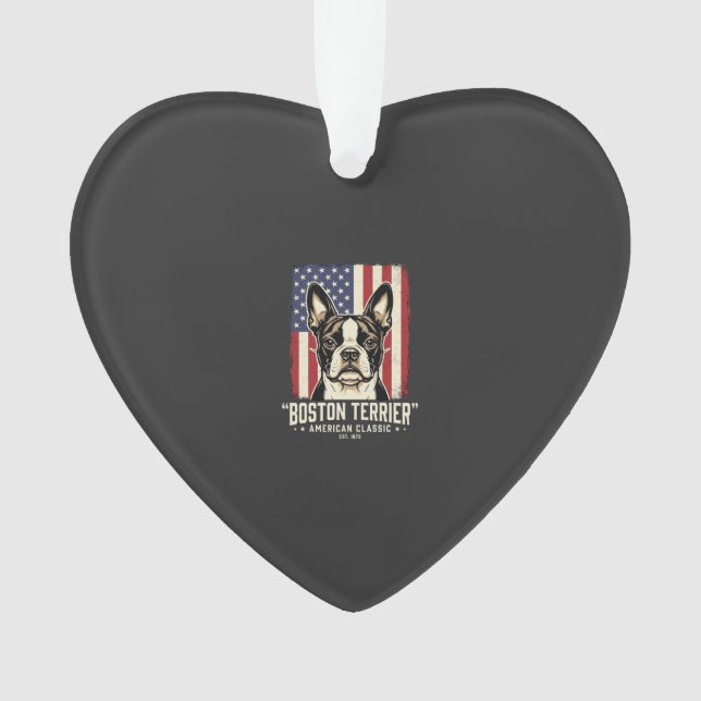 Drapeau Classique Américain Boston Terrier (devant)