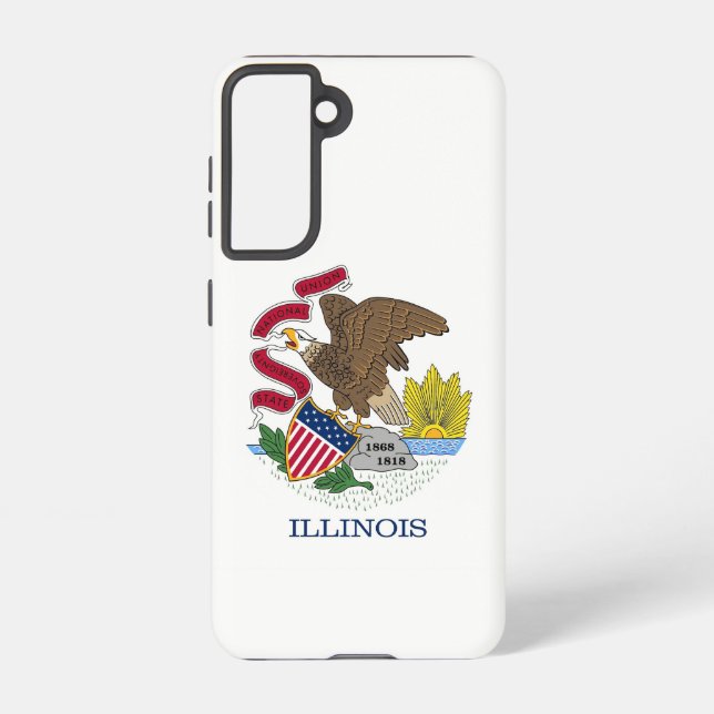 Drapeau Coque Samsung Galaxy S21 de l'Illinois, Ét (Verso)