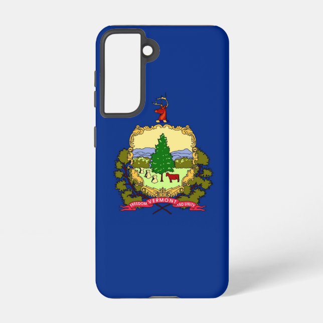 Drapeau Coque Samsung Galaxy S21 du Vermont (Verso)