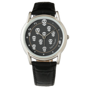 Drapeau crâne et pirates, montre éffrayante Hallow