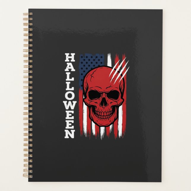 Drapeau crâne Halloween Vector Design_1 (Devant)