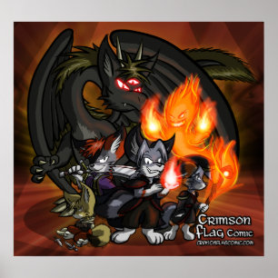 Drapeau Crimson : Affiche Villas