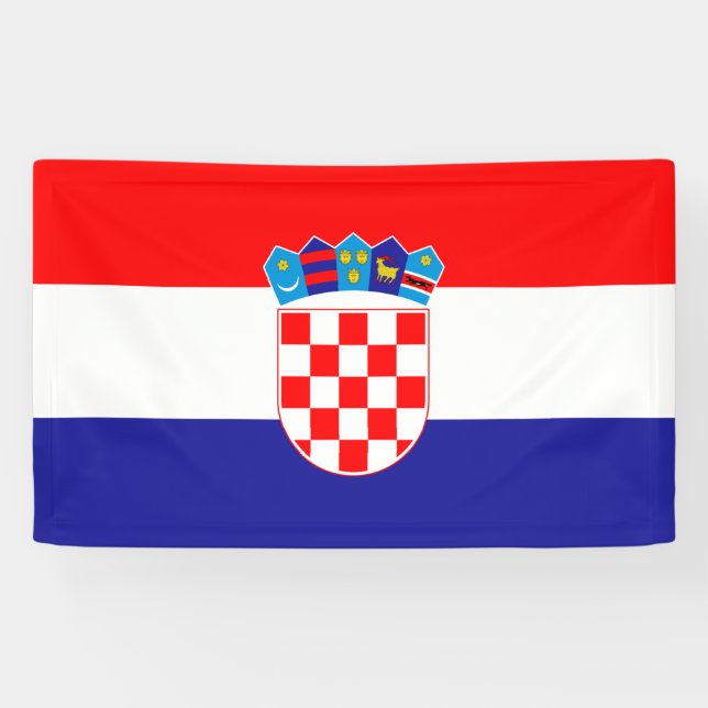 Drapeau Croatie Bannière (Horizontal)