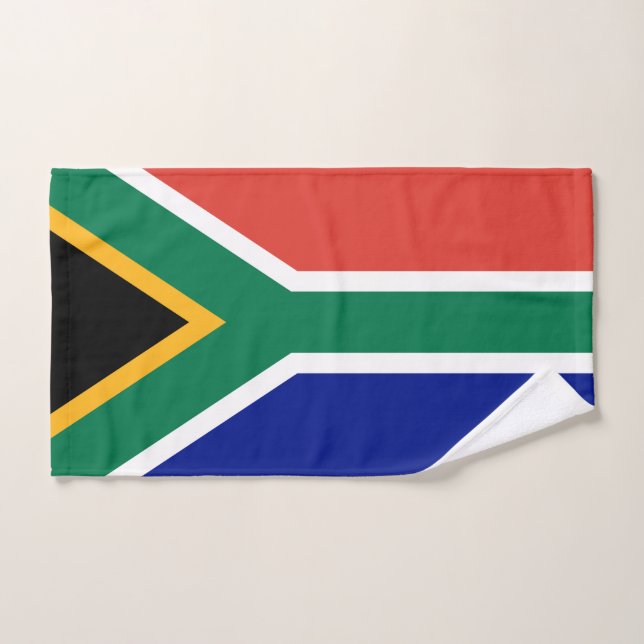 Drapeau d'Afrique du Sud (Serviette à main)