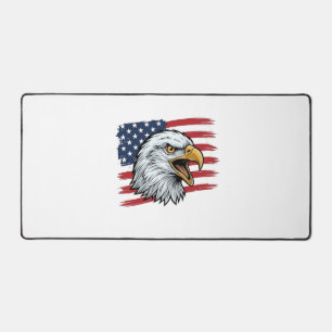 Drapeau d'aigle patriotique dessin vectoriel vinta