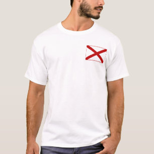 Drapeau d'Alabaman + T-shirt de carte