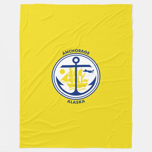 Drapeau d'Anchorage, couverture en polaire de l'Al (Devant)