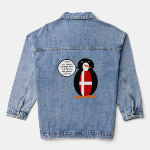 Drapeau danois Parler de Mme Penguin Personnalisée