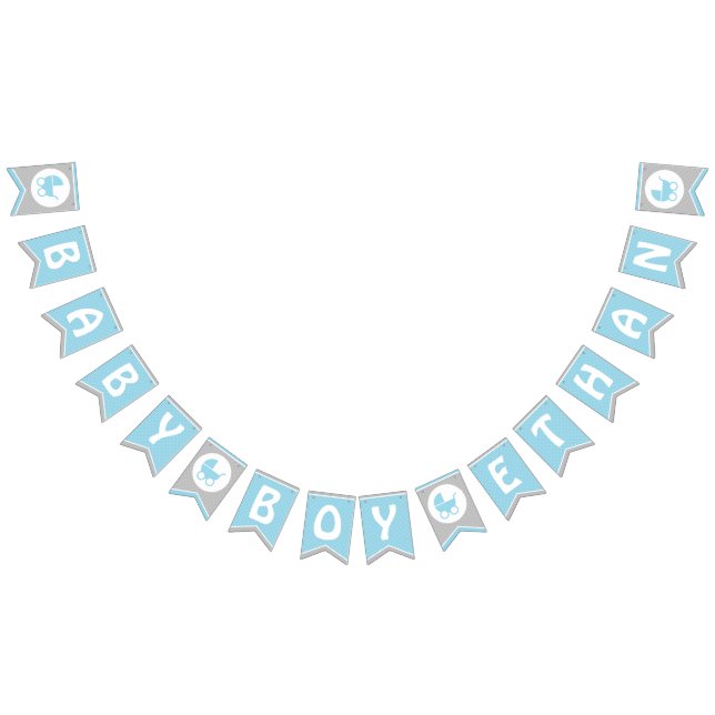 Drapeau de baby shower / Bannière pour bébé garçon (Tout)
