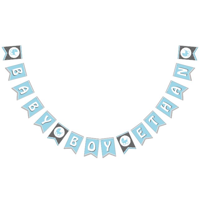 Drapeau de baby shower / Bannière pour bébé garçon (Tout)