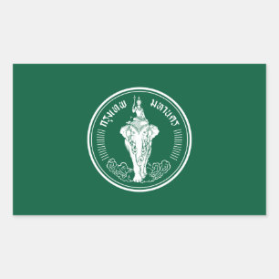 Drapeau de Bangkok, Thaïlande Sticker rectangulair