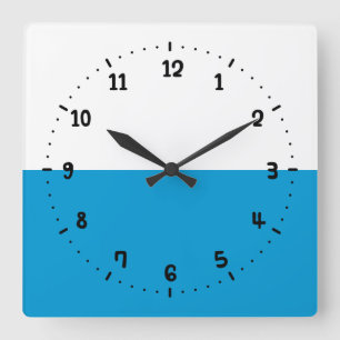 Drapeau de Bavière Carré Horloge murale