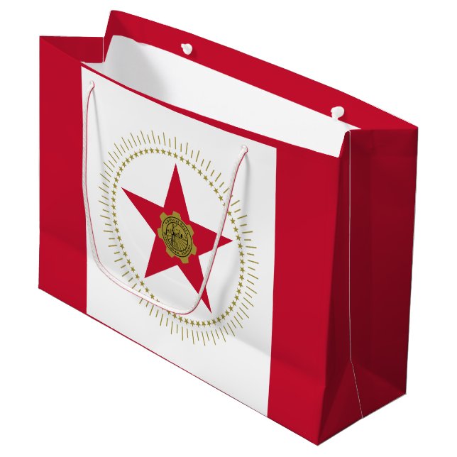 Drapeau de Birmingham, Alabama grand sac cadeau (Devant Angle)