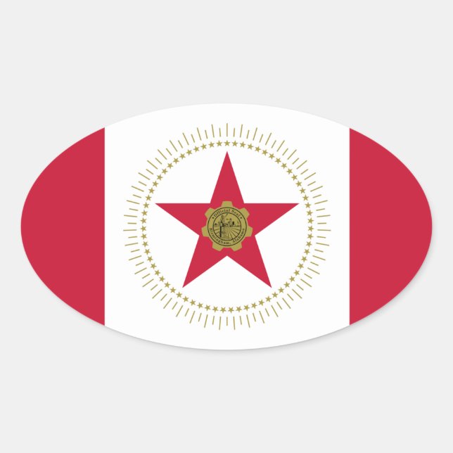 Drapeau de Birmingham, Alabama Sticker Oval (Devant)