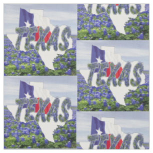 Drapeau de Bluebonnets de Texas et tissu 4,5" de
