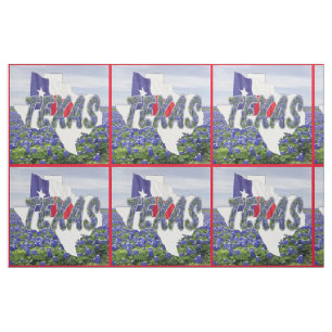 Drapeau de Bluebonnets de Texas et tissu de