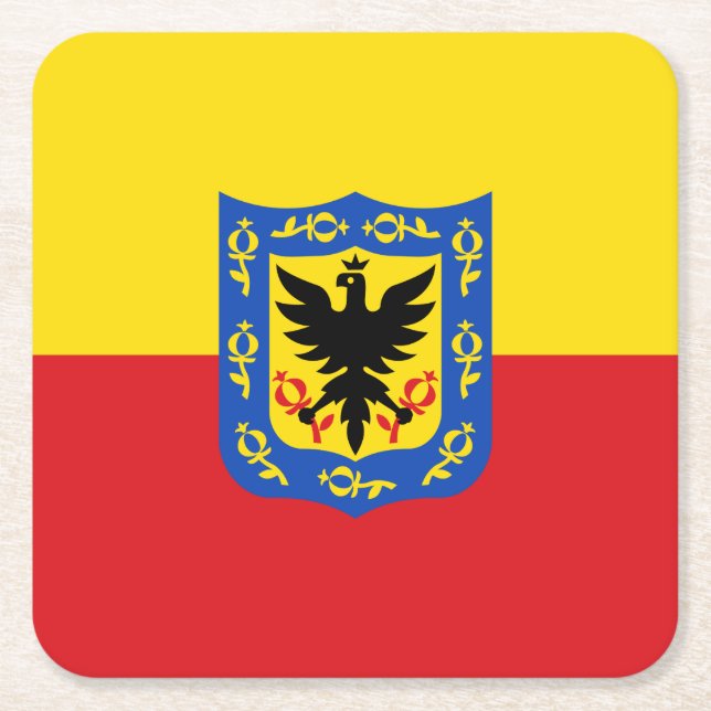 Drapeau de Bogota, Colombie Dessous de verre Carré (Devant)