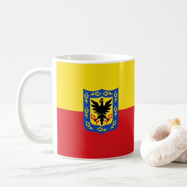 Drapeau de Bogota, Colombie Mug de café (Avec donut)